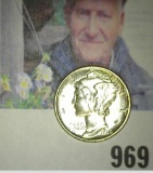1938 P Mercury Dime, Brilliant Uncirculated.