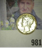 1942 P Mercury Dime, Brilliant Uncirculated.
