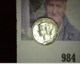 1943 P Mercury Dime, Brilliant Uncirculated.