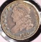 1834 Small 4 U.S. Capped Bust Dime, Fine.