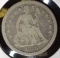 1856 Small Date Type 3, Stars obverse U.S. Seated Liberty Dime, Good.