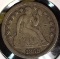 1858 Type 3, Stars obverse U.S. Seated Liberty Dime, VF with a couple tick marks.