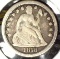 1858 O Type 3, Stars obverse U.S. Seated Liberty Dime, VF