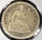1861 S Civil War Date Type 5, Legend Obverse U.S. Seated Liberty Dime, VG. Mtg. 172,500.