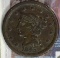 1845 U.S. Large Cent, Fine, bag mark at neck.