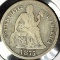1875 CC Type 5, below bow, Legend obverse, U.S. Seated Liberty Dime, Fine.
