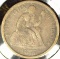 187S S Type 5, above bow, Legend obverse, U.S. Seated Liberty Dime, Fine.