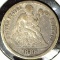 1886 Type 5, Legend obverse, U.S. Seated Liberty Dime, Fine.