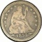 1854 Type 4, no motto, Arrows at Date U.S. Seated Liberty Quarter, VG.