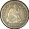 1855 Type 4, no motto, Arrows at Date U.S. Seated Liberty Quarter, VF.