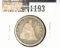 1861 Civil War Date Type 2, no motto U.S. Seated Liberty Quarter, Very Good.