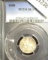 1888 P U.S. Seated Liberty Dime, slabbed PCGS MS62,