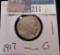 1917 P Buffalo Nickel, Good.