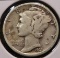 1931 D Mercury Dime, F-15. Better date.