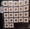 Partial Set of Lincoln Cents in a Plastic Page dating from 1910-58 D. (22 pcs.).
