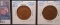 1943 (m) & 1943 (b) Australia Large Pennies, VF-EF, KM # 36.
