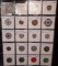 (18) Sales Tax Tokens in a plastic page. All different.