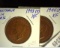1943 (m) & 1944 (P) Both KM36 & EF Australia Large Pennies.
