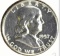 1957 P Proof Silver Franklin Half Dollar.