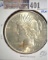1922 P U.S. Silver Peace Dollar, Brilliant Uncirculated.