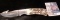 Mossy Oak Stag Horn Fixed Blade knife with gut hool. Like new.