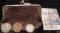 Leather Coin Purse with (3) Old U.S. Civil War Tokens.