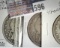 1902 S, 1903 S, & 1907 P Barber Half Dollars. First two are VG, latter G+.