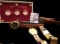 Red Capital Holder with Gold lettering 