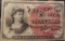 1869-75 10 CENT FRACTIONAL CURRENCY - Fourth Issue F#1259, VF.
