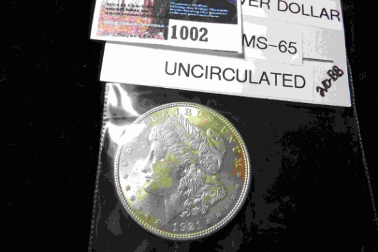 1921 P U.S. Morgan Silver Dollar, Brilliant Uncirculated.