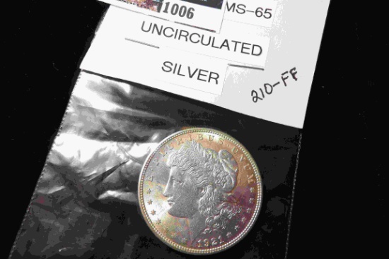 1921 P U.S. Morgan Silver Dollar, Uncirculated.