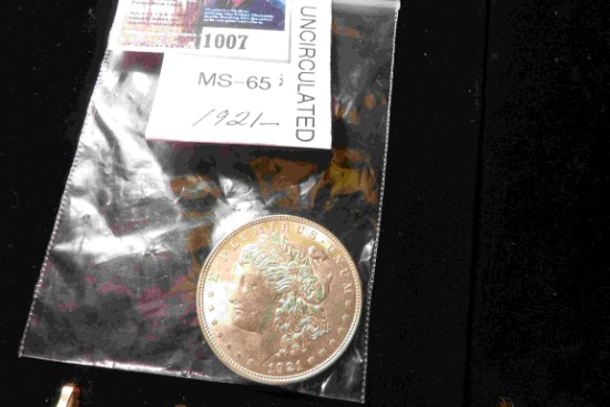 1921 P U.S. Morgan Silver Dollar, Uncirculated.