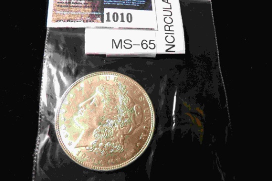 1921 P U.S. Morgan Silver Dollar, Uncirculated.