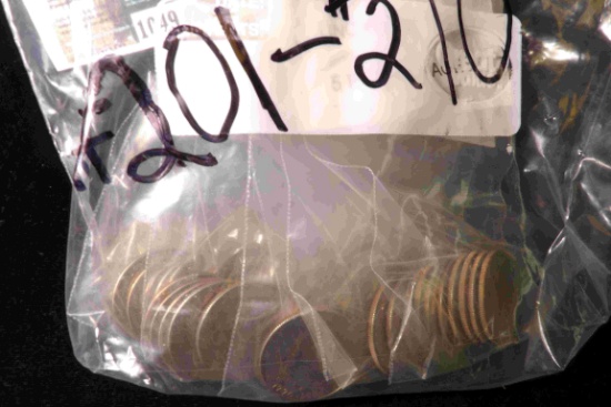 (50) 1776-1976 D Bicentennial Kennedy Half Dollars, all BU and in packages of five.