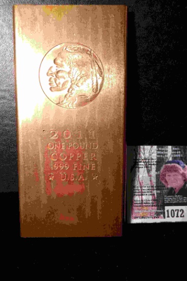 2013 One Pound Copper .9995 Fine U.S.A.