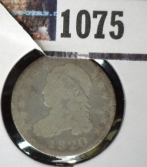 1820 Small O variety U.S. Capped Bust Dime, VG.