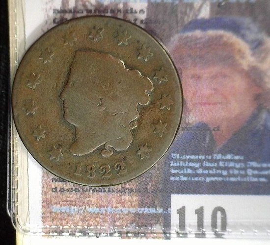 1822 U.S. Large Cent, Good.