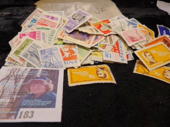 Large Accumulation of Foreign Postage stamps, many of which have not been used.