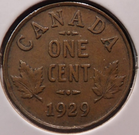 1929 Canada Cent, EF.