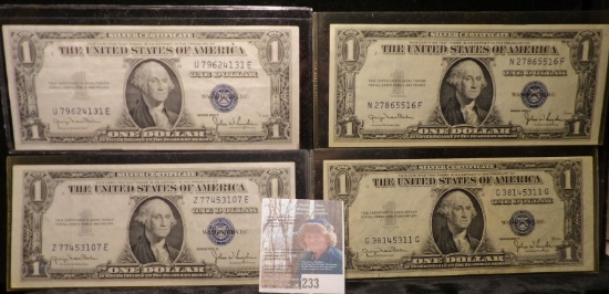 (4) High grade Series 1935 D $1 Silver Certificates in plastIc sleeves.
