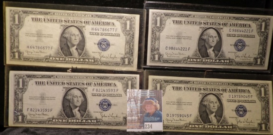 (4) High grade Series 1935 D $1 Silver Certificates in plastIc sleeves.