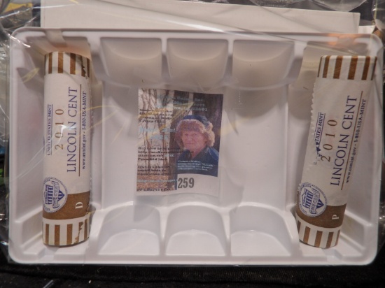 2010 P & D Lincoln Cent Rolls in original U.S. Mint packaging.