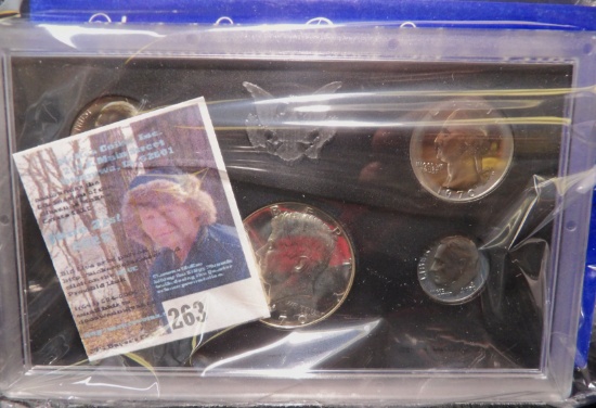 1970 S U.S. Proof Set with 40% Silver Half Dollar.