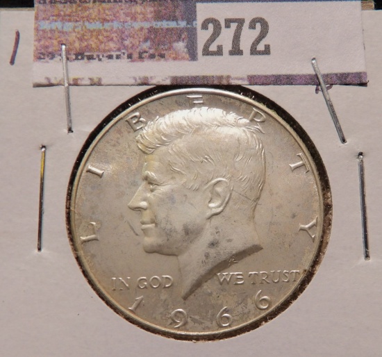 1966 Gem BU Silver Kennedy Half Dollar.