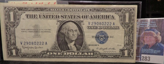Series 1957B $1 U.S. Silver Certificate. High grade.