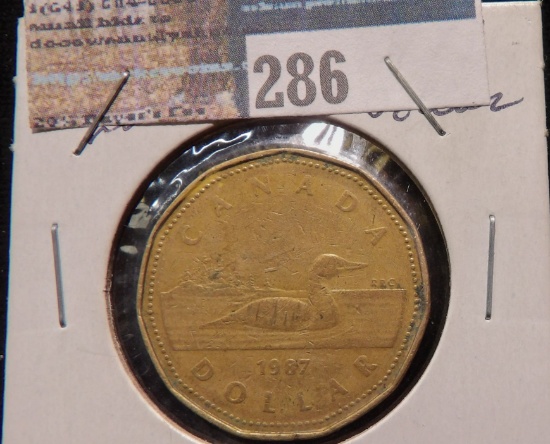 1987 Canada "Loonie" Dollar.