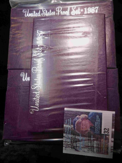 (5) 1987 S Gem Frosted Proof Sets in original boxes of Issue.