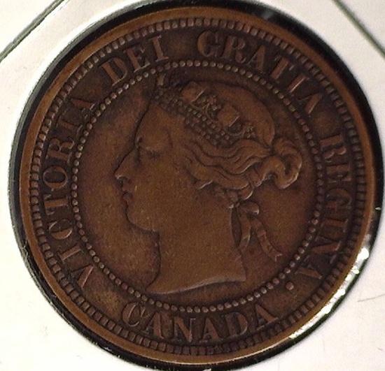 1881 H Canada Large Cent, Fine.