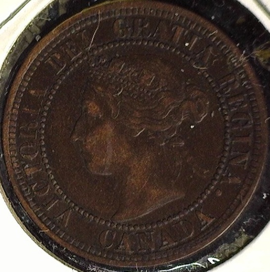 1882 H Canada Large Cent, Portrait C1 variety, VF.