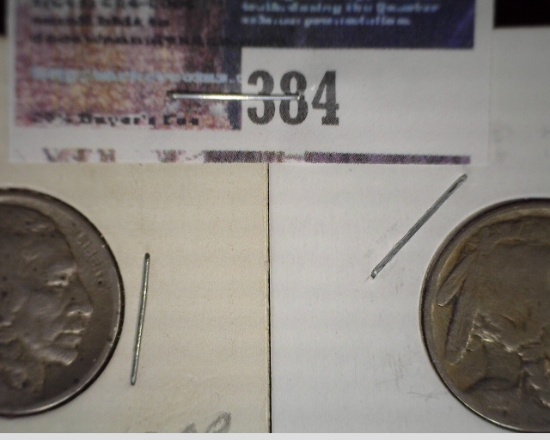 1913 P Type One Fine & 1915 P VG Buffalo Nickels.